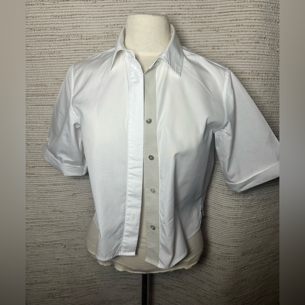 Vince Canvas Tape Cotton Button-Front Shirt - Picture 2 of 7